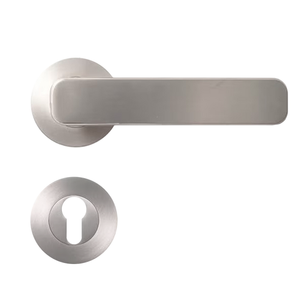 Momo Aspen Solid Brass Lever Entrance Set Dull Brushed Nickel