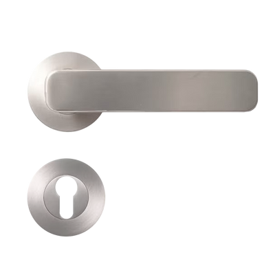 Momo Aspen Solid Brass Lever Entrance Set Dull Brushed Nickel
