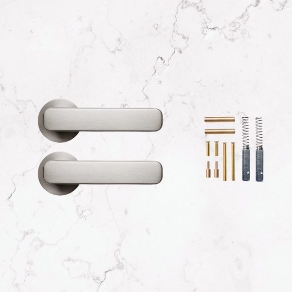 Momo Handles Aspen Lever Handle Set Dull Brushed Nickel