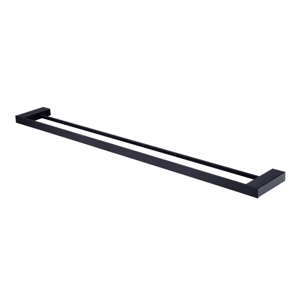 Oliveri Athens Double Towel Rail 800mm Matte Black