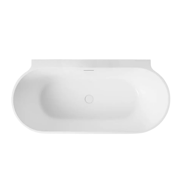 Decina Aurora 1700mm Back to Wall Freestanding Bath Matte White