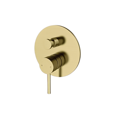 Arcisan Axus Pin Bath/Shower Mixer with Diverter (Trim Kit Only) Brushed Brass