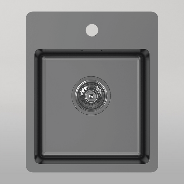 Abey Bs2 Bar Sink With Tap Landing Black Pearl