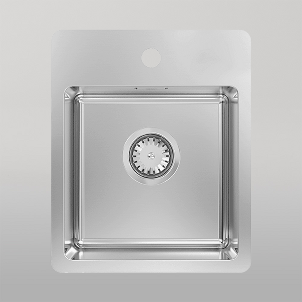 Abey Bs2 Bar Sink With Tap Landing Stainless Steel