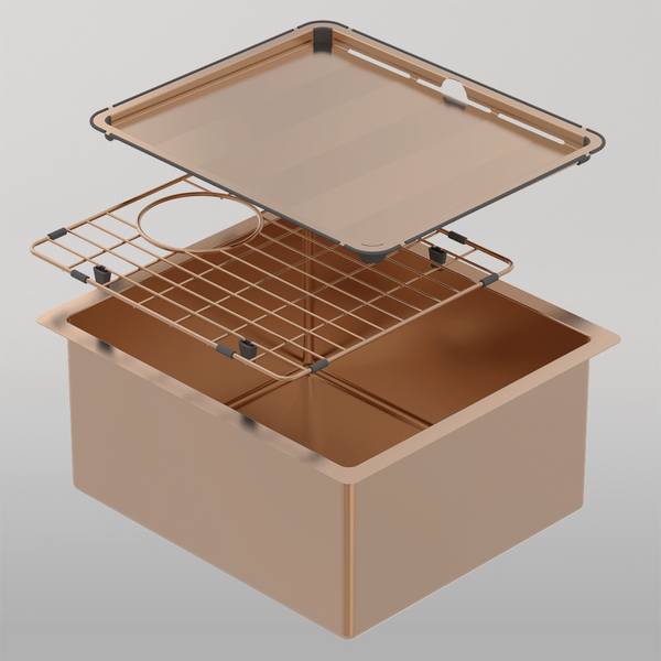 Abey Piazza Square Bowl Artisan Copper