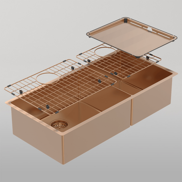 Abey Piazza One And 3/4 Square Bowl Artisan Copper