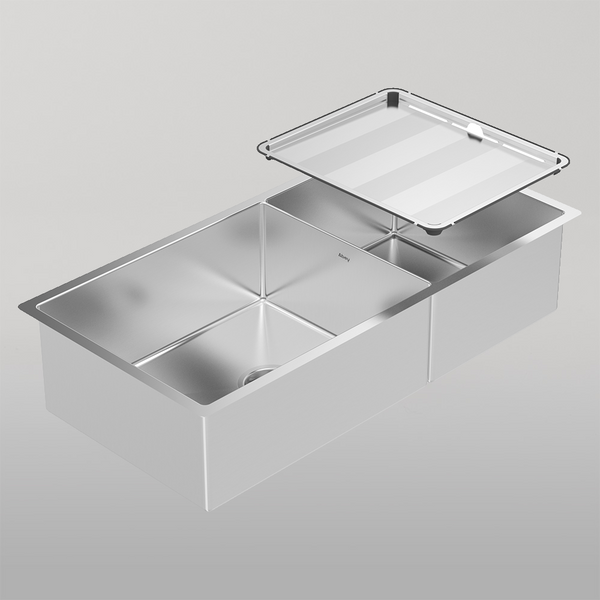 Abey Piazza One And 3/4 Square Bowl Stainless Steel