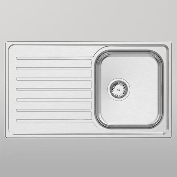 Abey Euronox Single Bowl And Drainer Stainless Steel