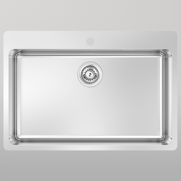 Abey The Latrobe With Taphole And Overflow Stainless Steel