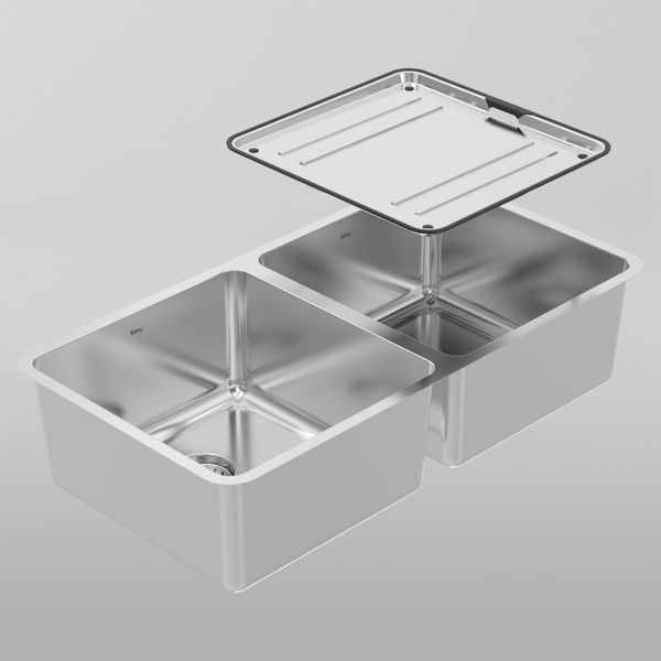 Abey Lago Double Bowl Sink Stainless Steel