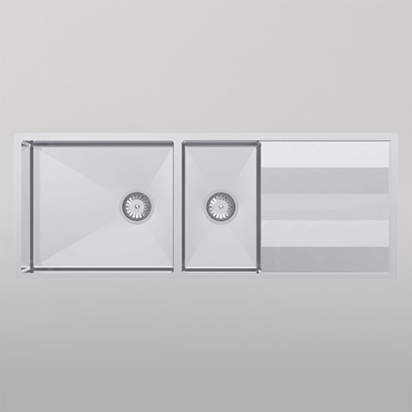 Abey Lugano One And Three Quarter Bowl Stainless Steel