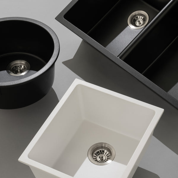 Alma Douglas 460x460 Black Granite Circle Single Bowl Sink