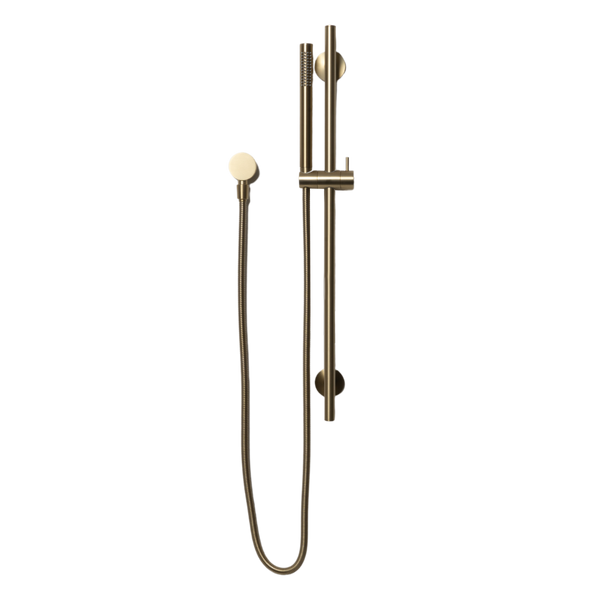 Alma Mira Brushed Brass Gold Shower on Rail