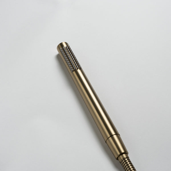 Alma Mira Brushed Brass Gold Shower on Rail