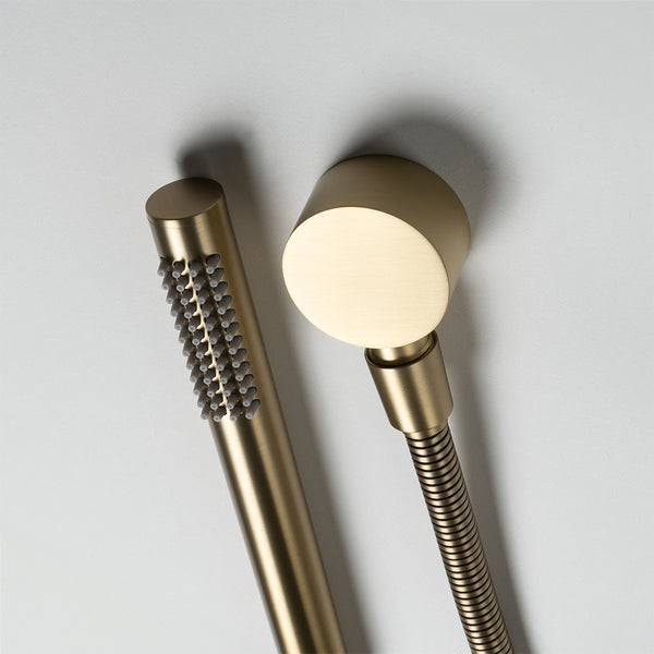 Alma Mira Brushed Brass Gold Shower on Rail