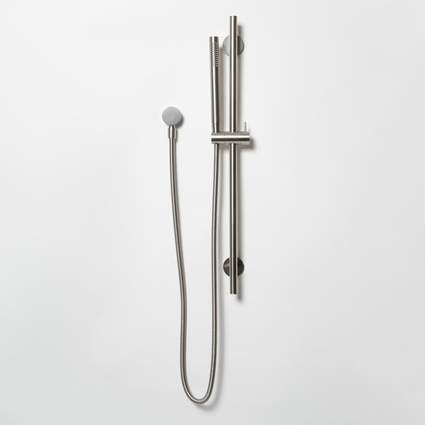 Alma Mira Brushed Nickel Shower on Rail