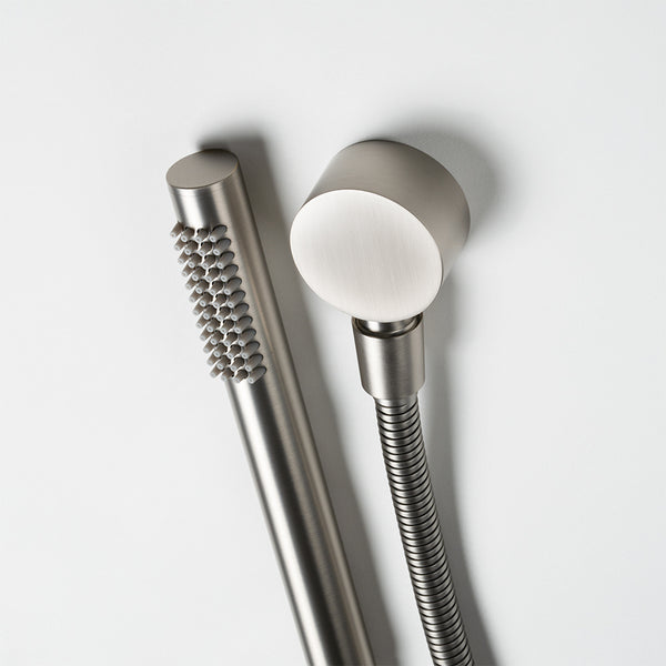 Alma Mira Brushed Nickel Shower on Rail