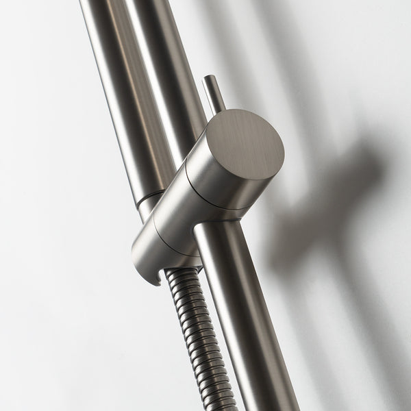 Alma Mira Brushed Nickel Shower on Rail