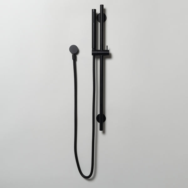 Alma Mira Matte Black Shower on Rail