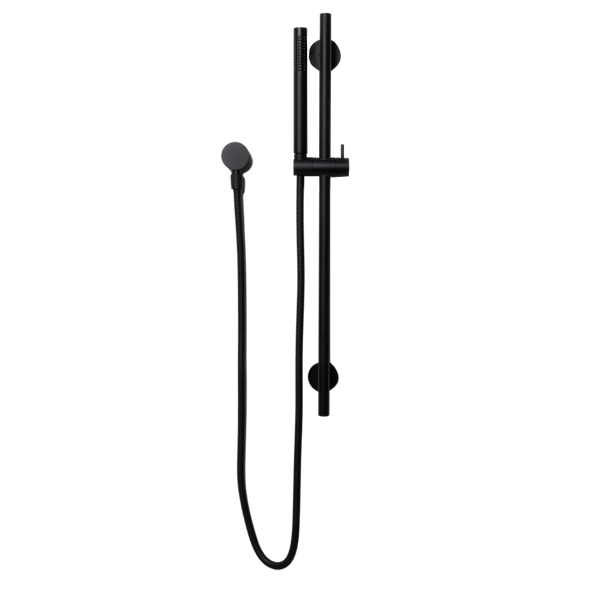 Alma Mira Matte Black Shower on Rail