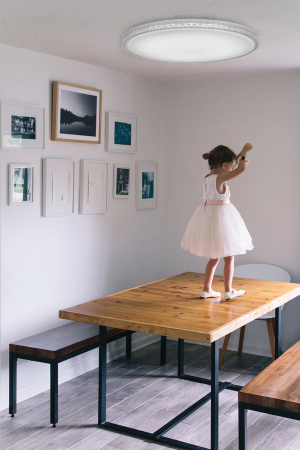 Telbix Amelia 60 XL 50W Oyster Dim White Clear