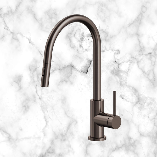 Arcisan Volis Kitchen Mixer with Pull Down 2 Jet Nozzle Spray Dark Bronze