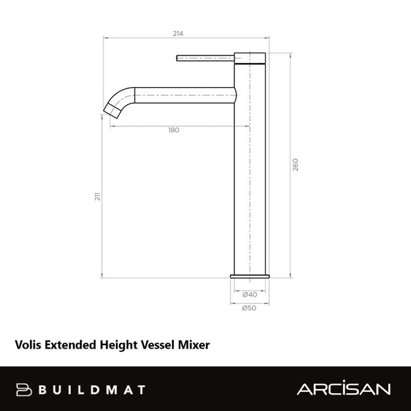 Arcisan Volis Extended Height Vessel Mixer Dark Bronze