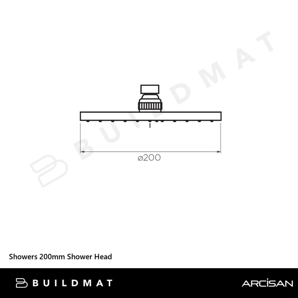 Arcisan Showers 200mm Shower Head Dark Bronze