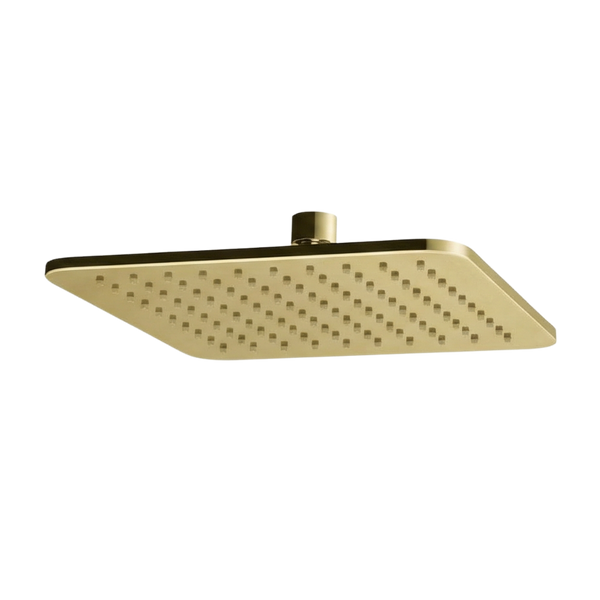 Arcisan Showers 200mm Brass Squareline Shower Head Brushed Brass