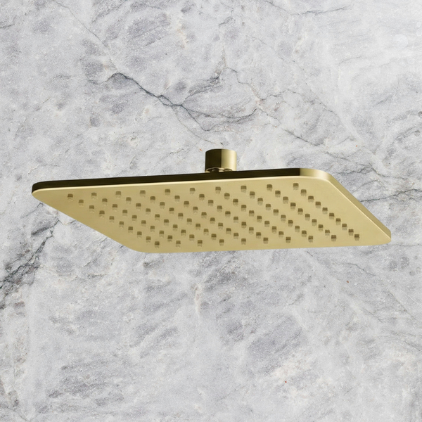 Arcisan Showers 200mm Brass Squareline Shower Head Brushed Brass