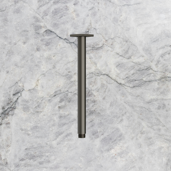 Arcisan Showers Round Ceiling Mount Arm Only 300mm Brushed Gunmetal