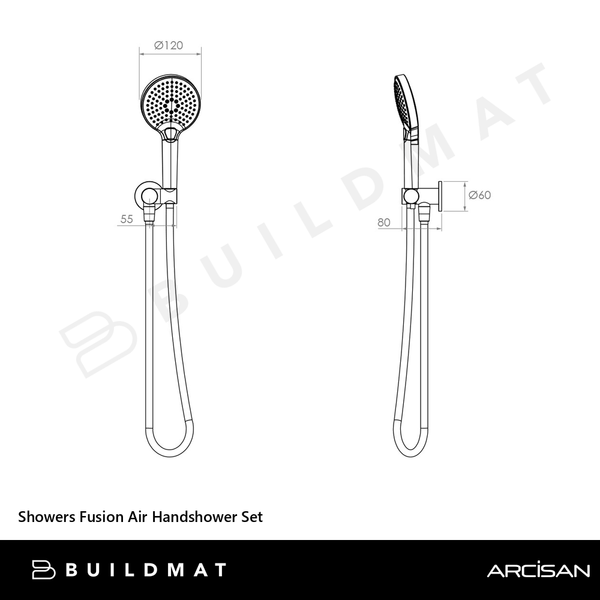 Arcisan Showers Fusion Air Handshower Set Dark Bronze