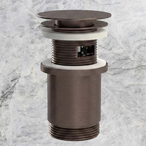 Arcisan Wastes Push Operated Pop-Up Waste with Overflow Dark Bronze
