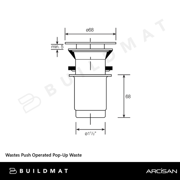 Arcisan Wastes Push Operated Pop-Up Waste Dark Bronze