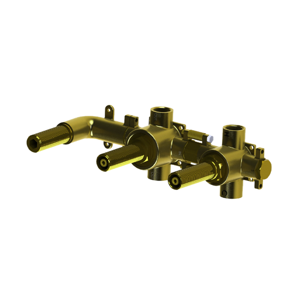 Arcisan In-wall Body for Progressive Shower Mixer 3 Way Diverter and Shower Outlet Brass