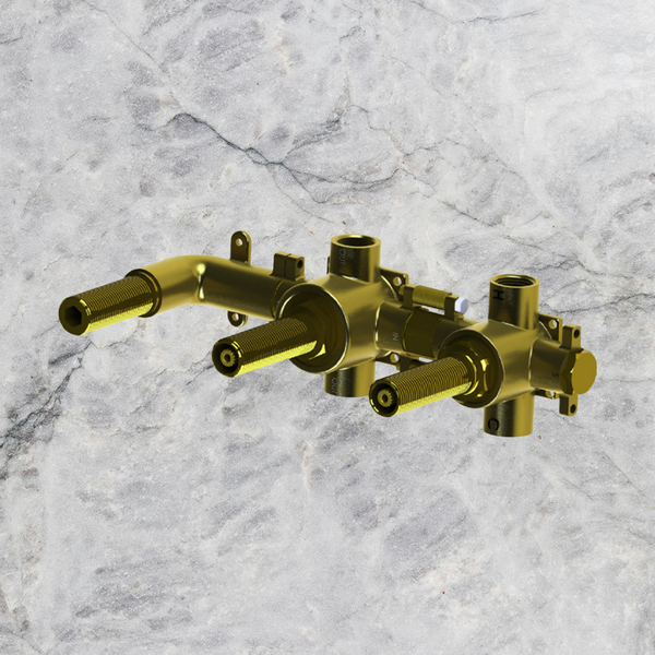 Arcisan In-wall Body for Progressive Shower Mixer 3 Way Diverter and Shower Outlet Brass