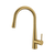 Arcisan Axus Pin Arch Spout Pull Down Conical Nozzle Sink Mixer Brushed Brass