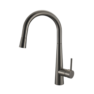 Arcisan Axus Pin Arch Spout Pull Down Conical Nozzle Sink Mixer Brushed Gunmetal