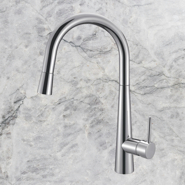 Arcisan Axus Pin Arch Spout Pull Down Conical Nozzle Sink Mixer Chrome