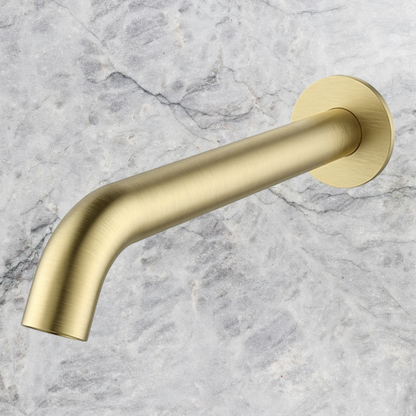 Arcisan Axus Pin Wall Mounted Bath Spout 220mm Brushed Brass