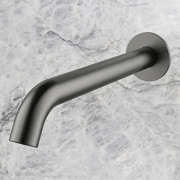 Arcisan Axus Pin Wall Mounted Bath Spout 220mm Brushed Gunmetal