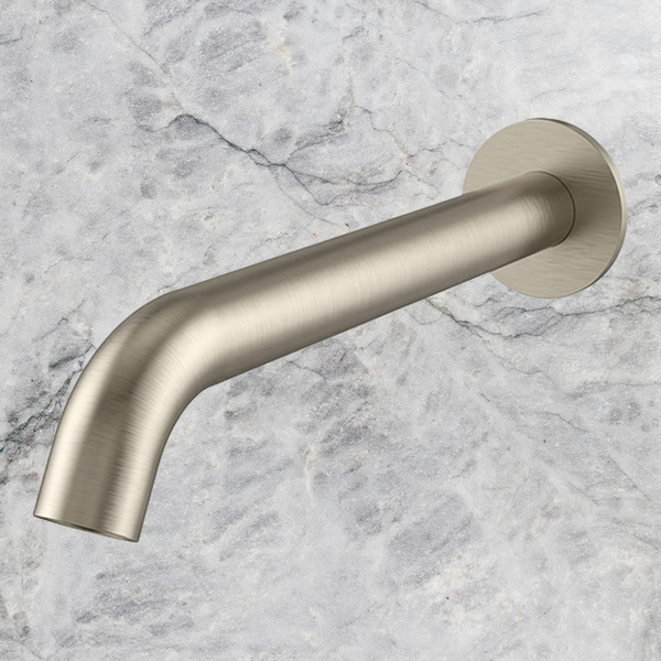 Arcisan Axus Pin Wall Mounted Bath Spout 220mm Brushed Nickel