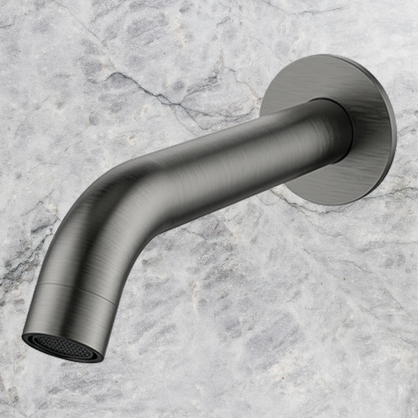 Arcisan Axus Pin Wall Mounted Bath Spout 150mm Brushed Gunmetal