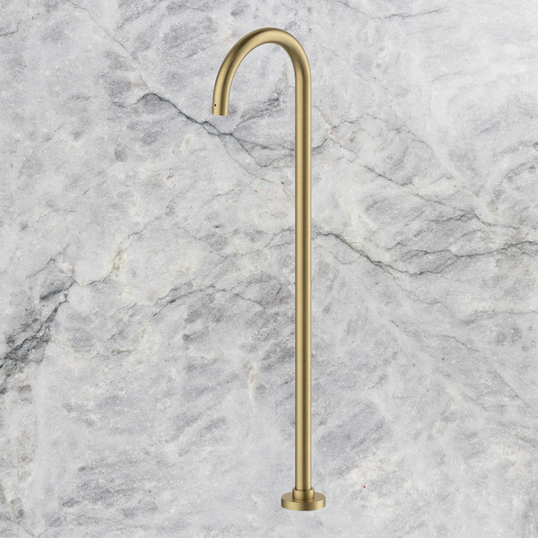 Arcisan Axus Pin Freestanding Bath Spout Brushed Brass