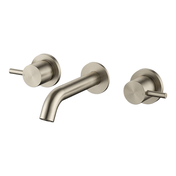 Arcisan Axus Pin Wall Mount Basin Set 150mm Spout Brushed Nickel