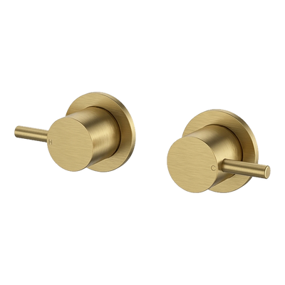 Arcisan Axus Pin Wall Taps (Pair) Brushed Brass