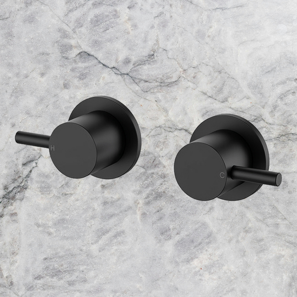 Arcisan Axus Pin Wall Taps (Pair) Matte Black