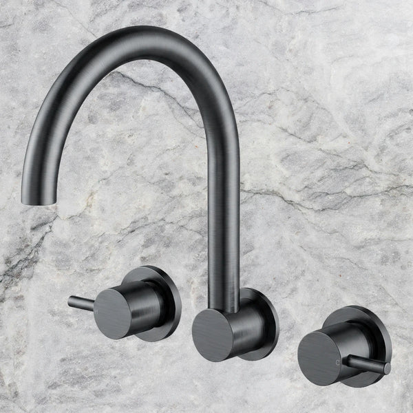 Arcisan Axus Pin Wall Mount Kitchen or Laundry Set Brushed Gunmetal