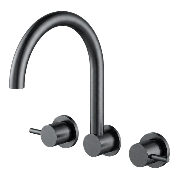Arcisan Axus Pin Wall Mount Kitchen or Laundry Set Brushed Gunmetal