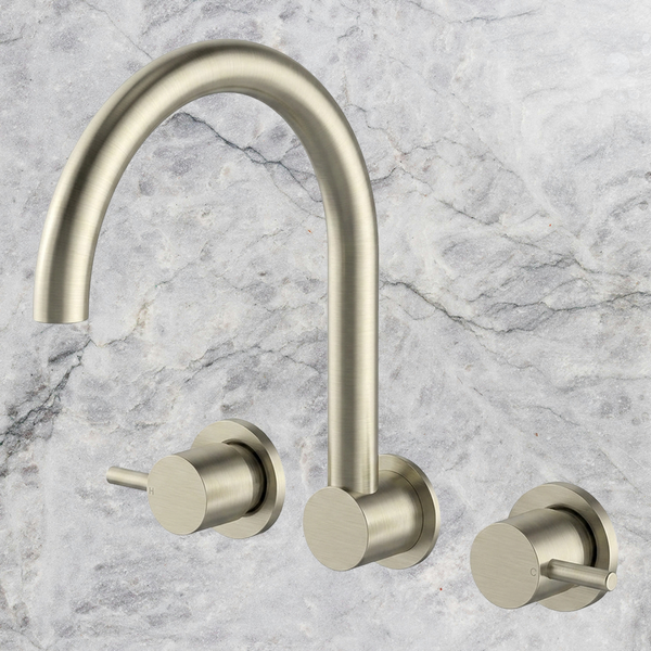 Arcisan Axus Pin Wall Mount Kitchen or Laundry Set Brushed Nickel